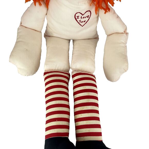 Vintage 27"Raggedy Andy Doll "I Love You" - Picture 8 of 10